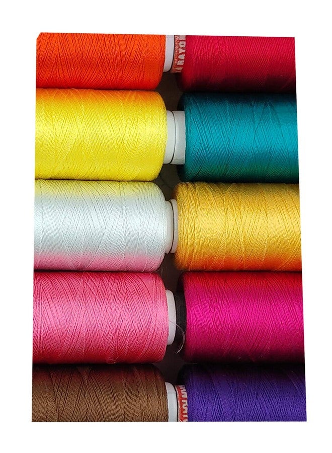 Jasol Silk Thread 20 Multi Colors Pack of 300 Meter X 20 Pieces for Jewelry Making,Saree kuch Making,Embroidery Regal etc (Multi Colar) Pack of 20 - Image 2